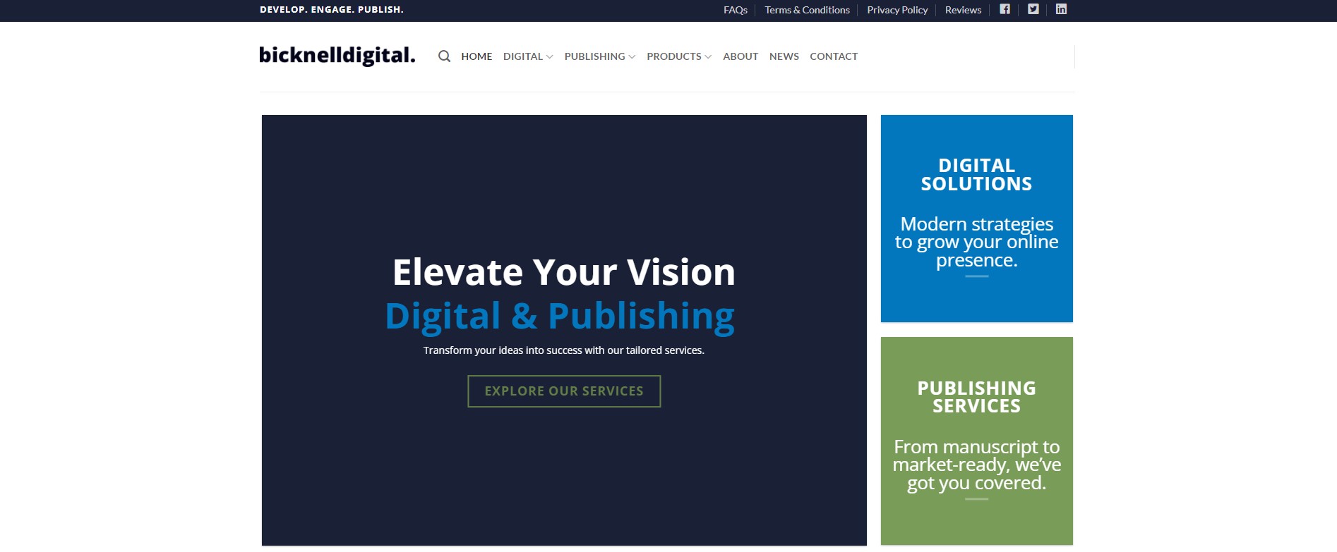 Bicknell Digital Platform screenshot
